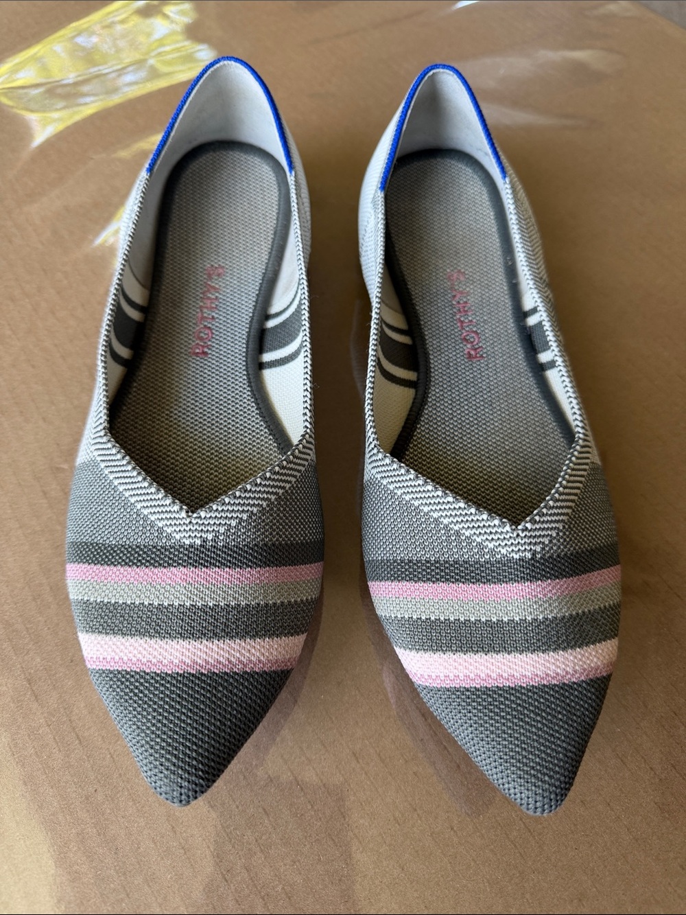 Rothy’s retired inverse stripe the point flats